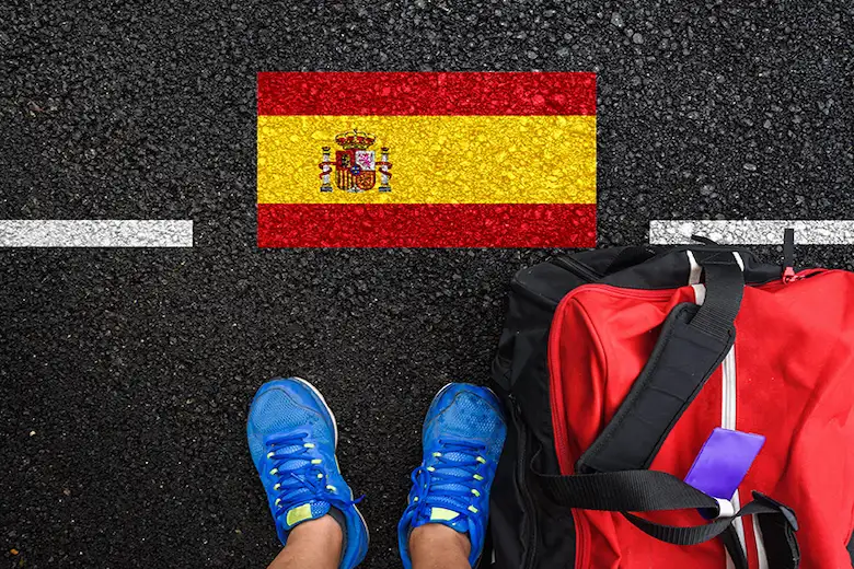 تصویری از پرچم اسپانیا - a picture of the flag of Spain